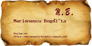 Marienescu Bogáta névjegykártya